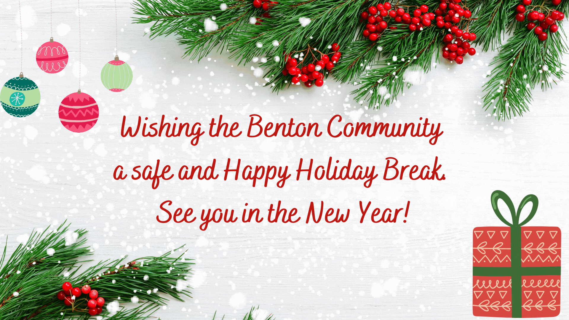 Happy holidays benton middle school