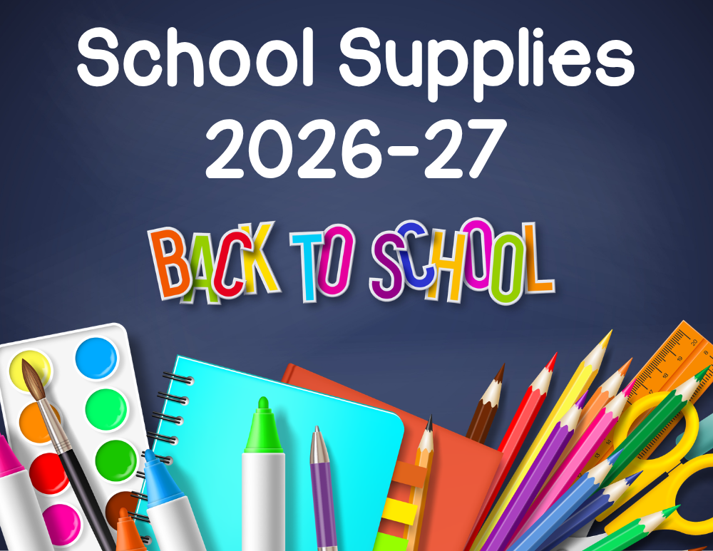 School Supply Lists 2026-27